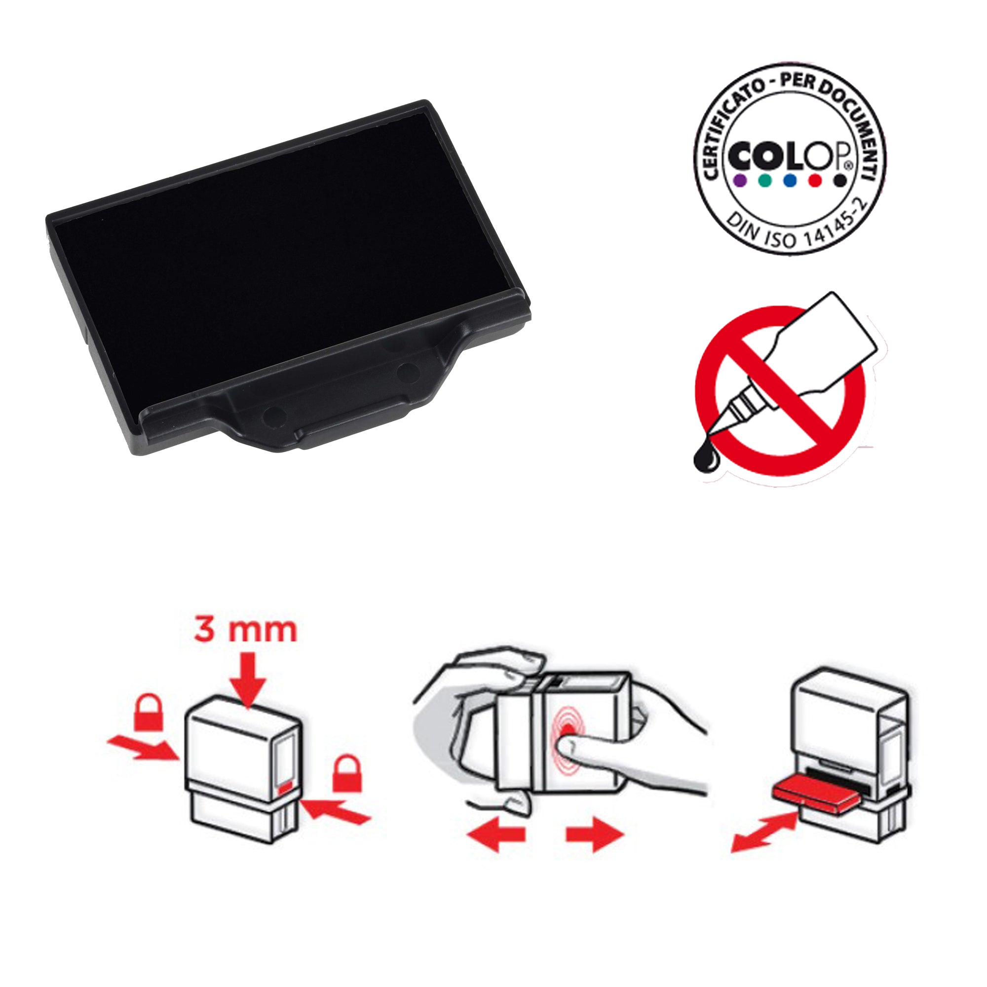 Tampone nero per Colop 40